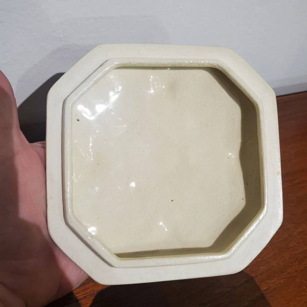 Vintage Moriyama Mori-Machi Japan Art‎ Deco Basket Pattern Trinket Box 5